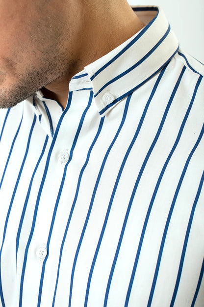 Blue Pencil Striped Shirt